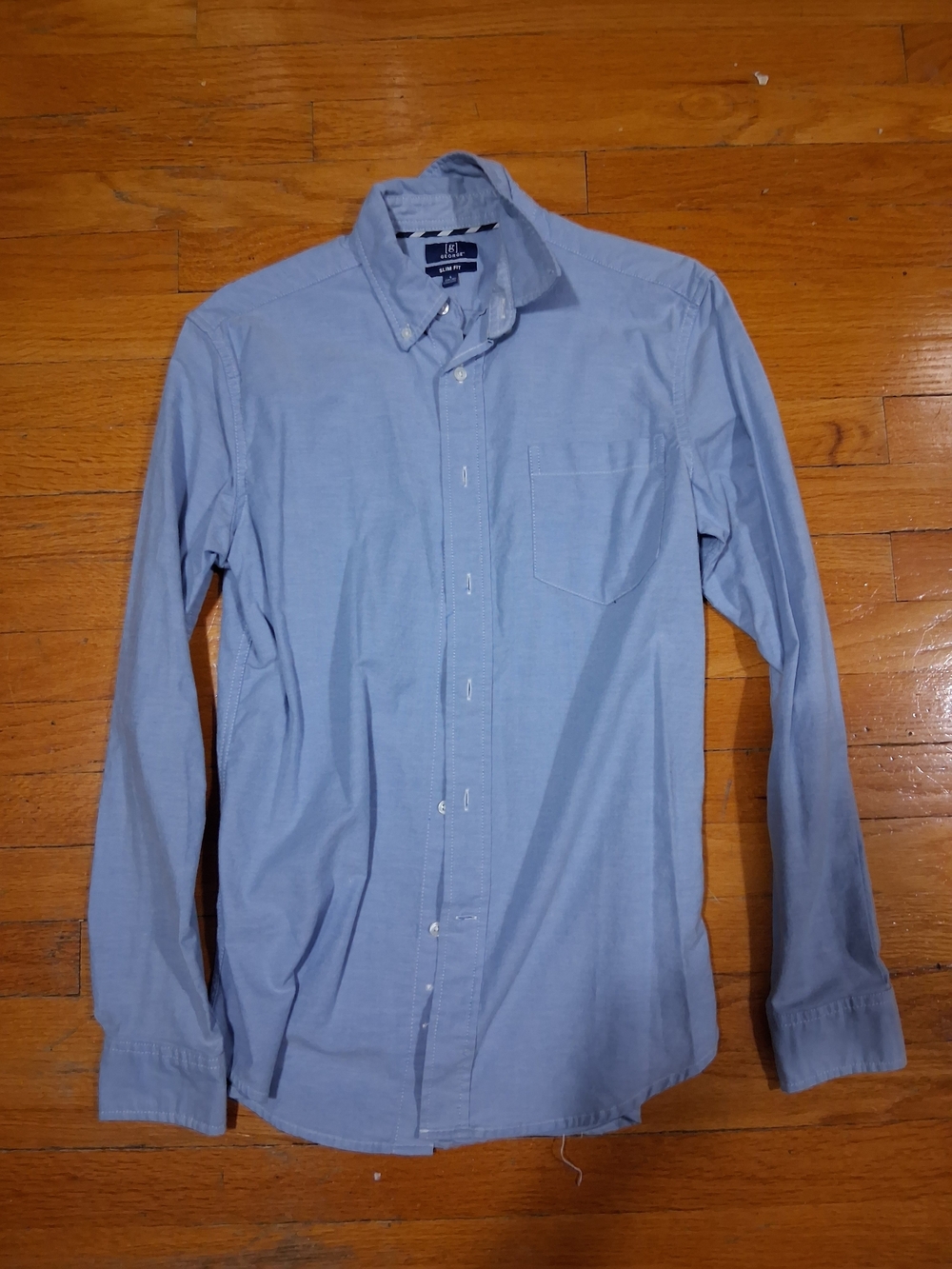 GEORGE Light Blue Men's Button-Down Long Sleeve Shirt